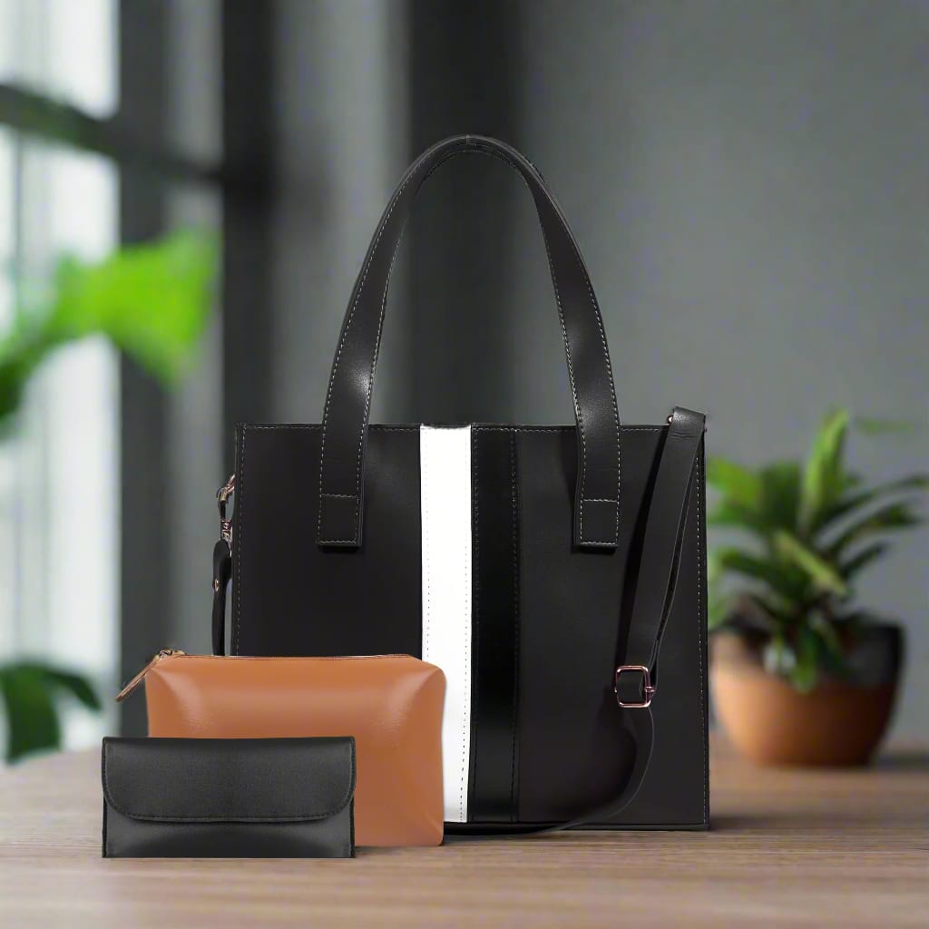 3 piece Black and white trio