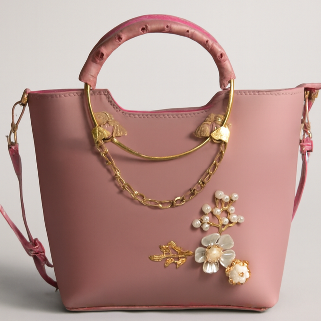 Pink Floral Handbag