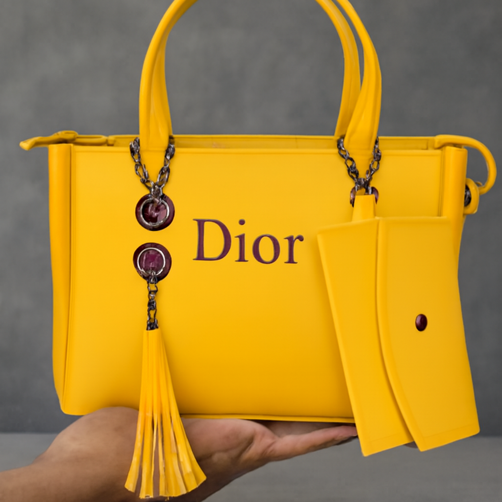 Yellow Dior Handbag