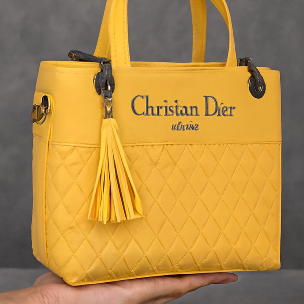 Yellow Dior Handbag