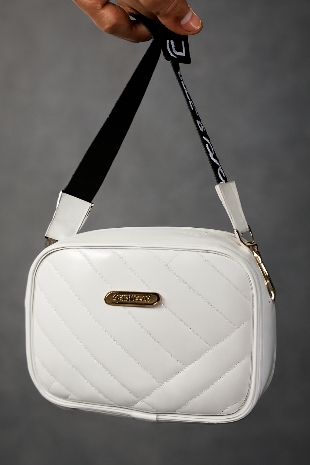 White Quilted Crossbody