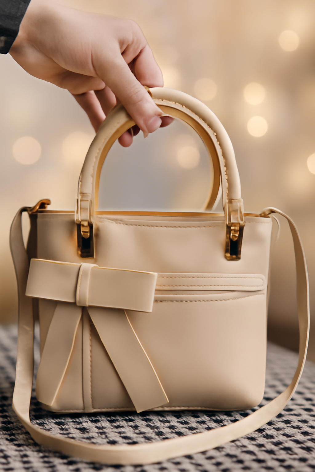 Beige Handbag