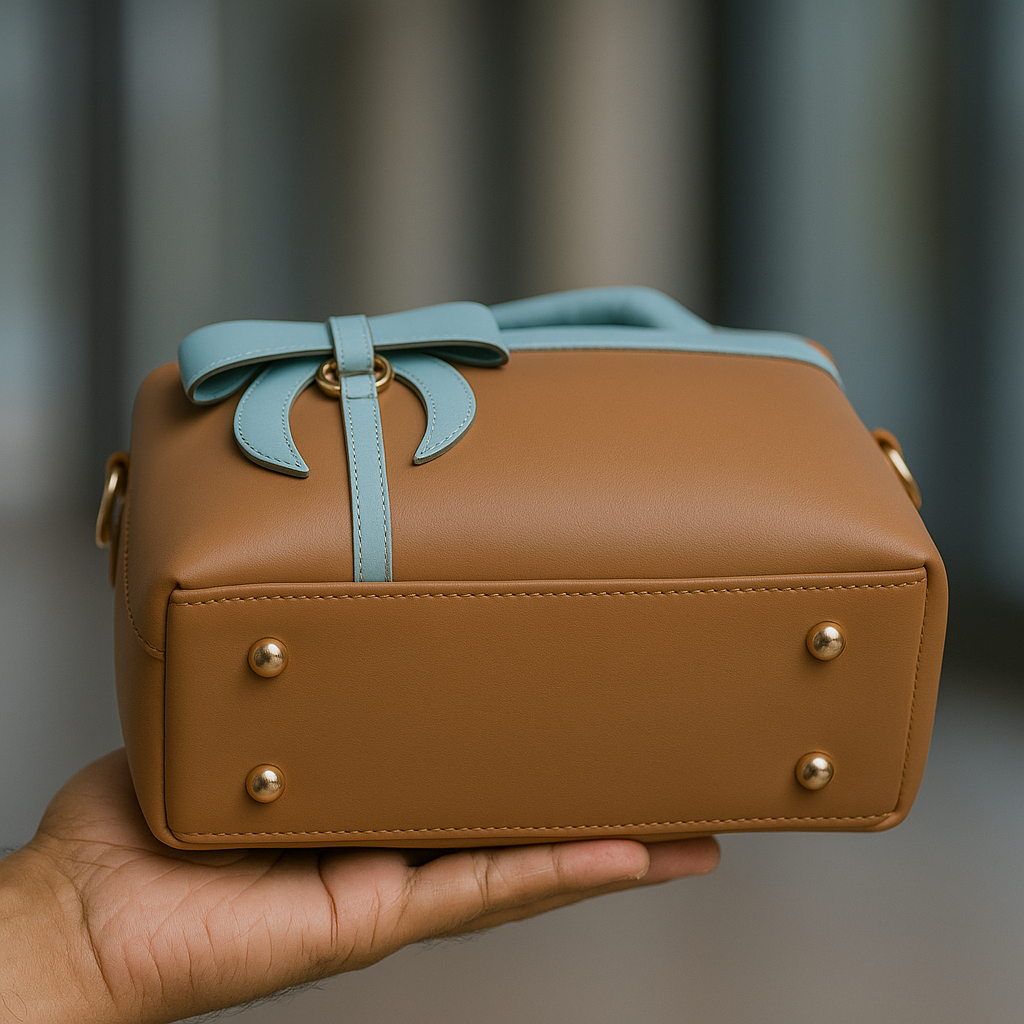 Two-Tone Leather Handbag