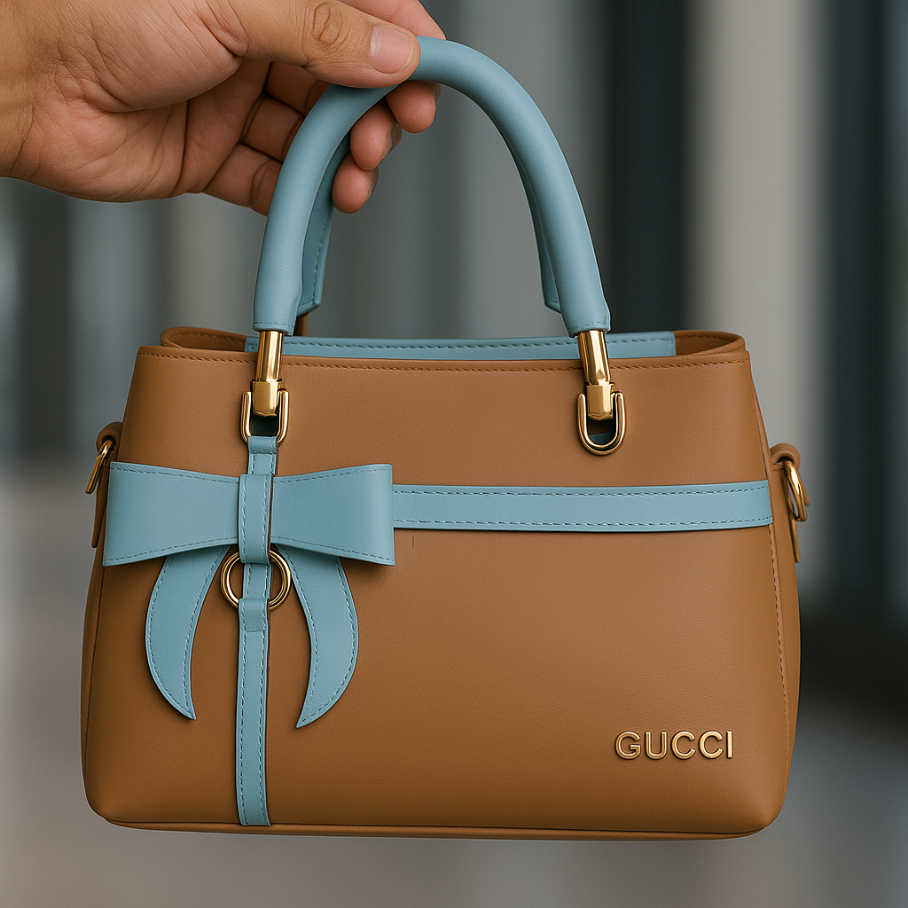 Two-Tone Leather Handbag