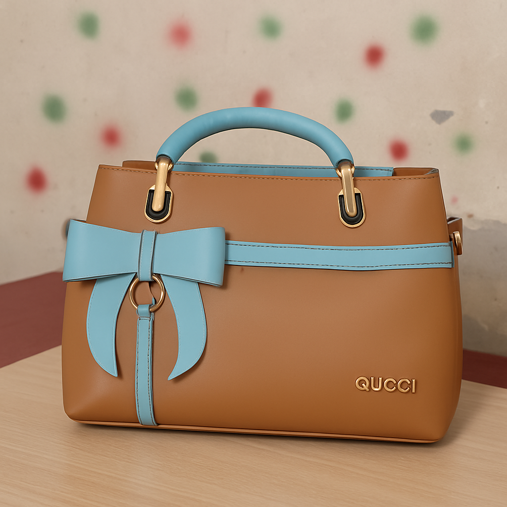 Two-Tone Leather Handbag