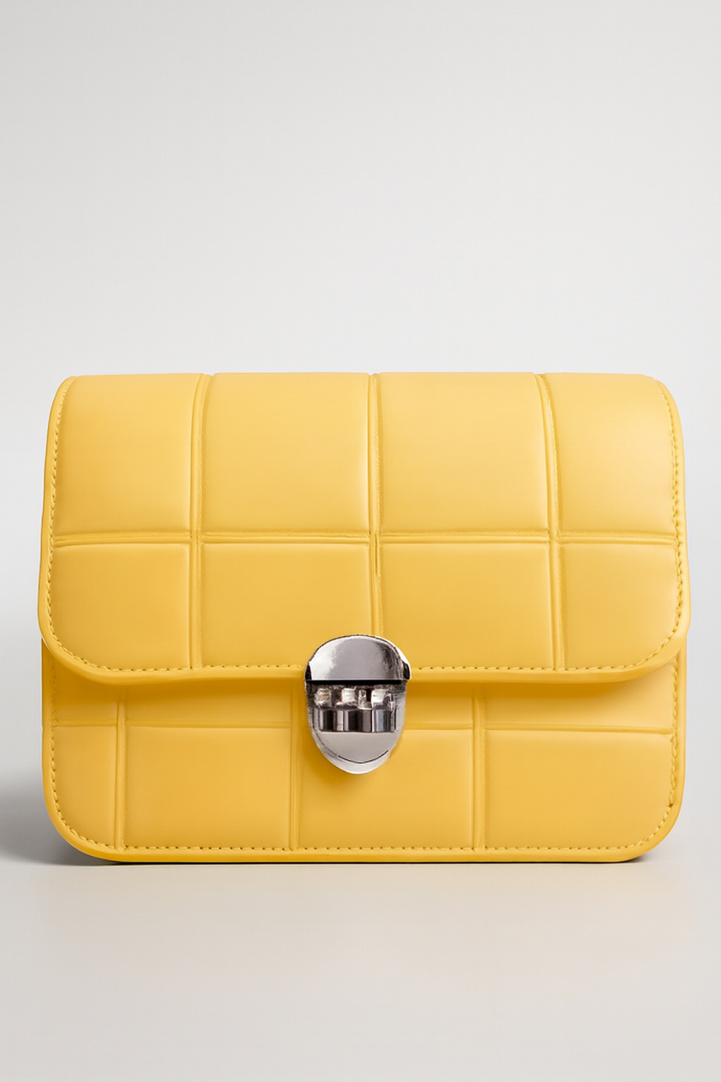 Yellow Quilted Crossbody