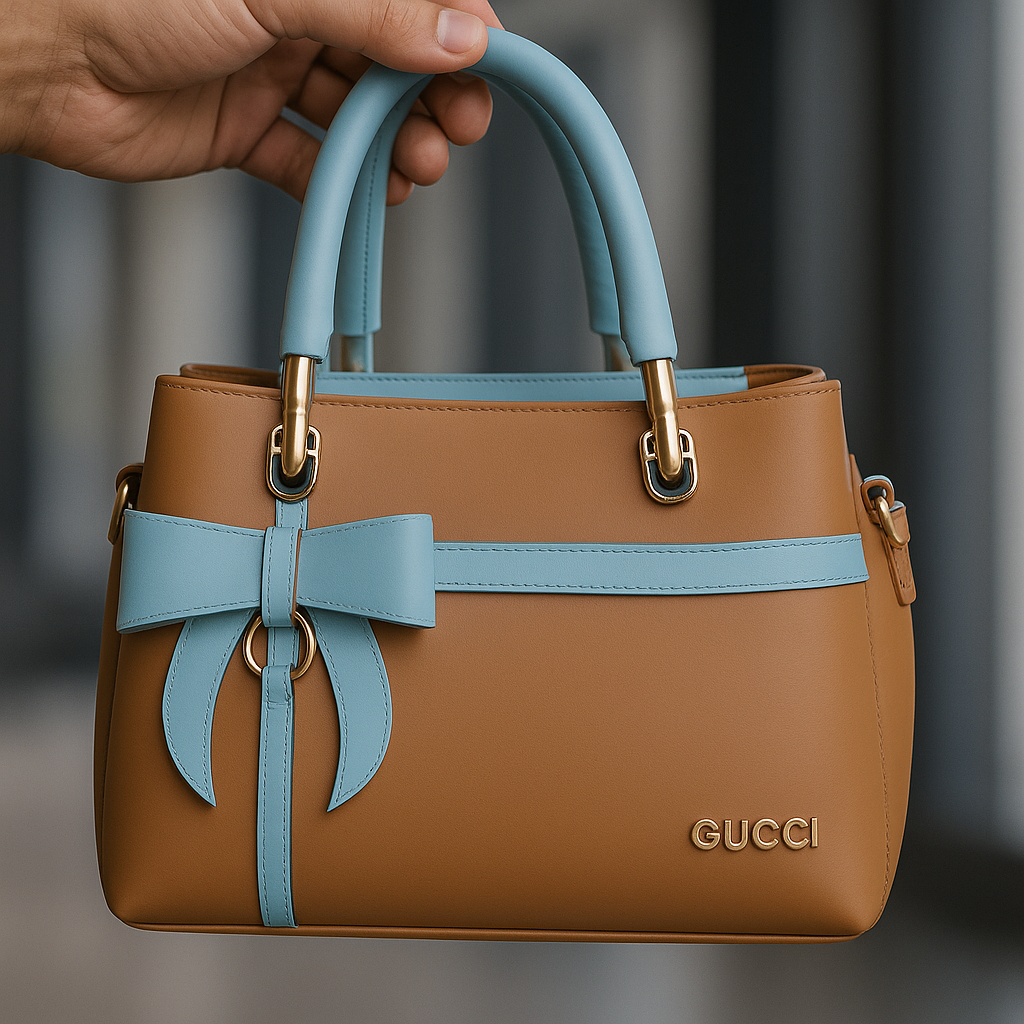 Two-Tone Leather Handbag